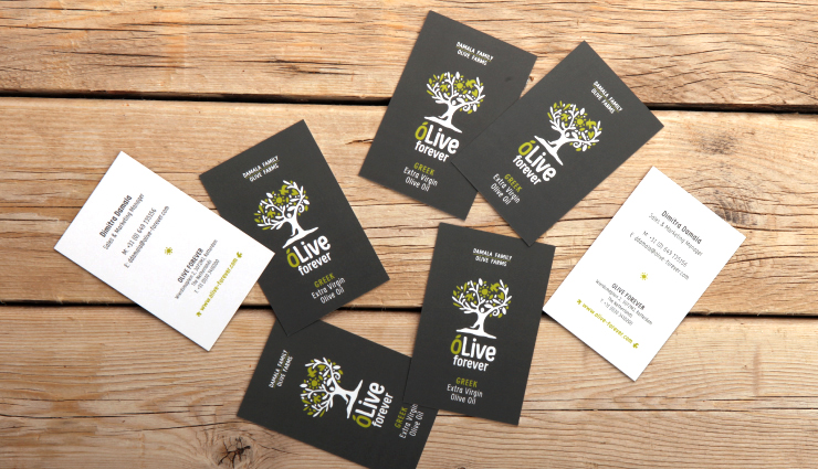 OLIVE FOREVER 橄欖油包裝標(biāo)簽設(shè)計，名片設(shè)計，宣傳卡片設(shè)計