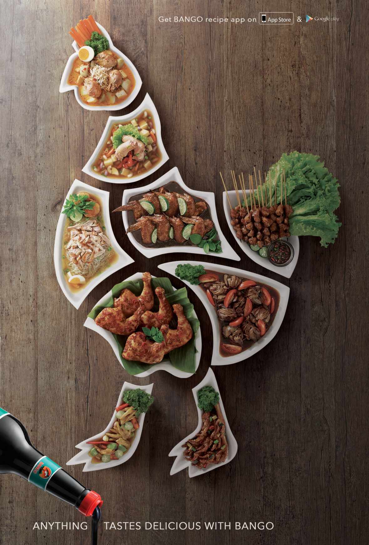Bango醬油調(diào)味品平面廣告創(chuàng)意設(shè)計(jì)-雞肉篇