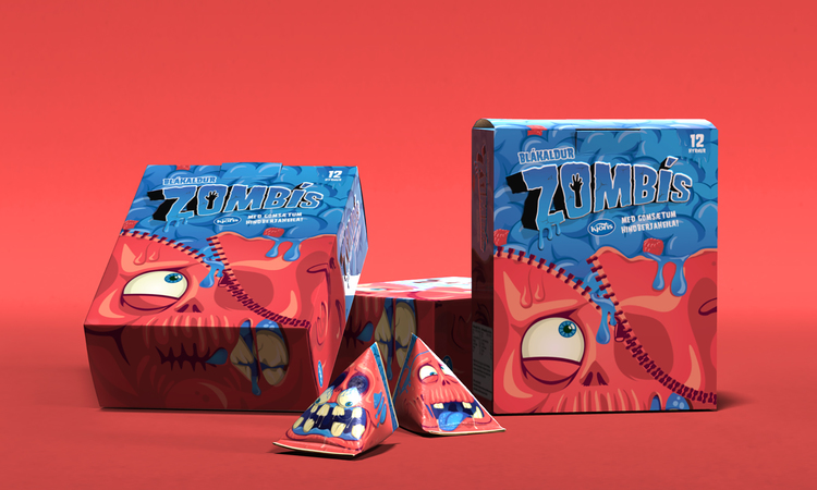 冰島Zombís冰淇淋包裝設(shè)計(jì)——上海包裝設(shè)計(jì)公司國(guó)外包裝欣賞-紅色包裝設(shè)計(jì)