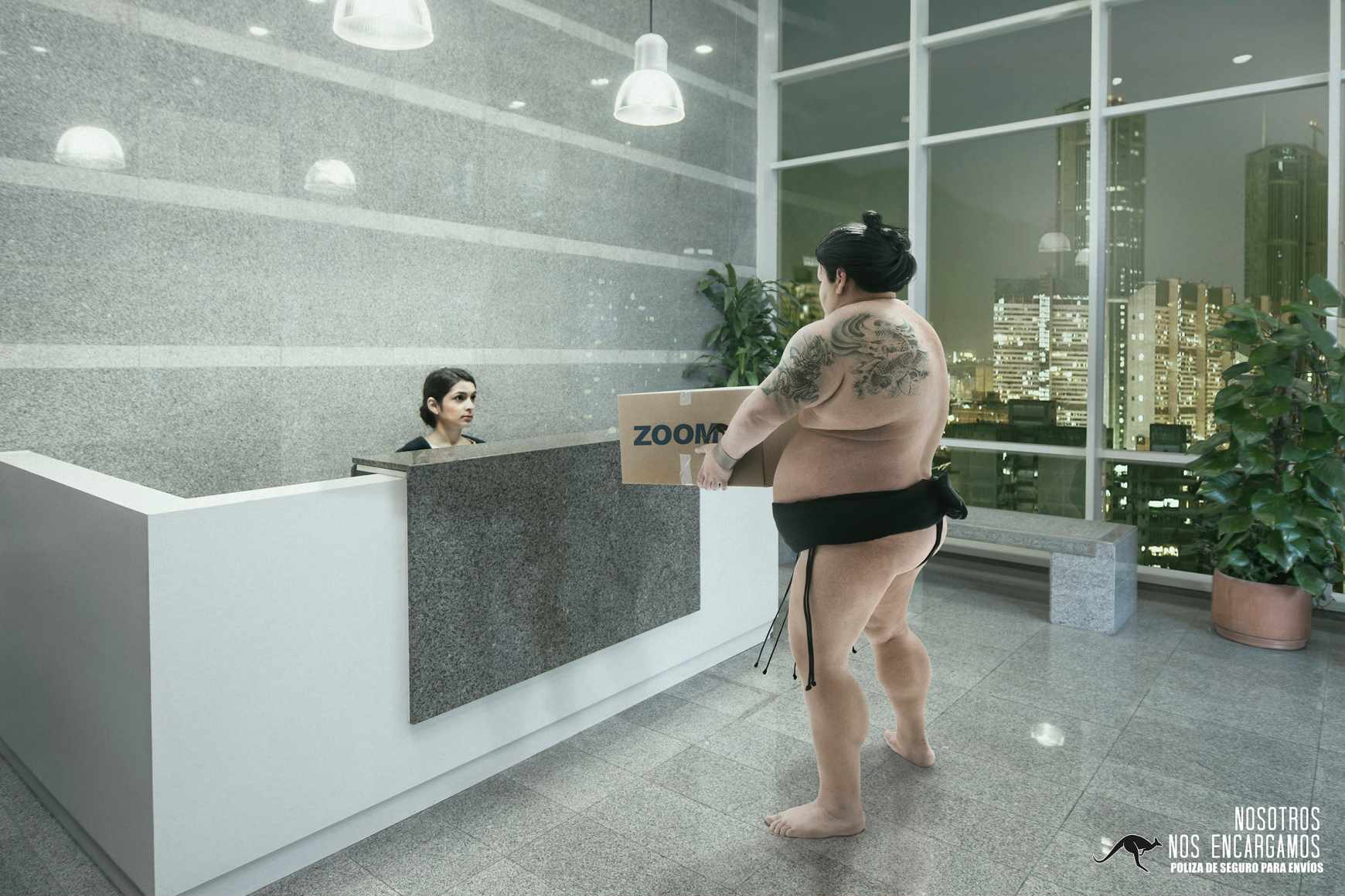 ZOOM 極速快遞平面廣告設(shè)計欣賞-相撲篇-上海廣告設(shè)計公司