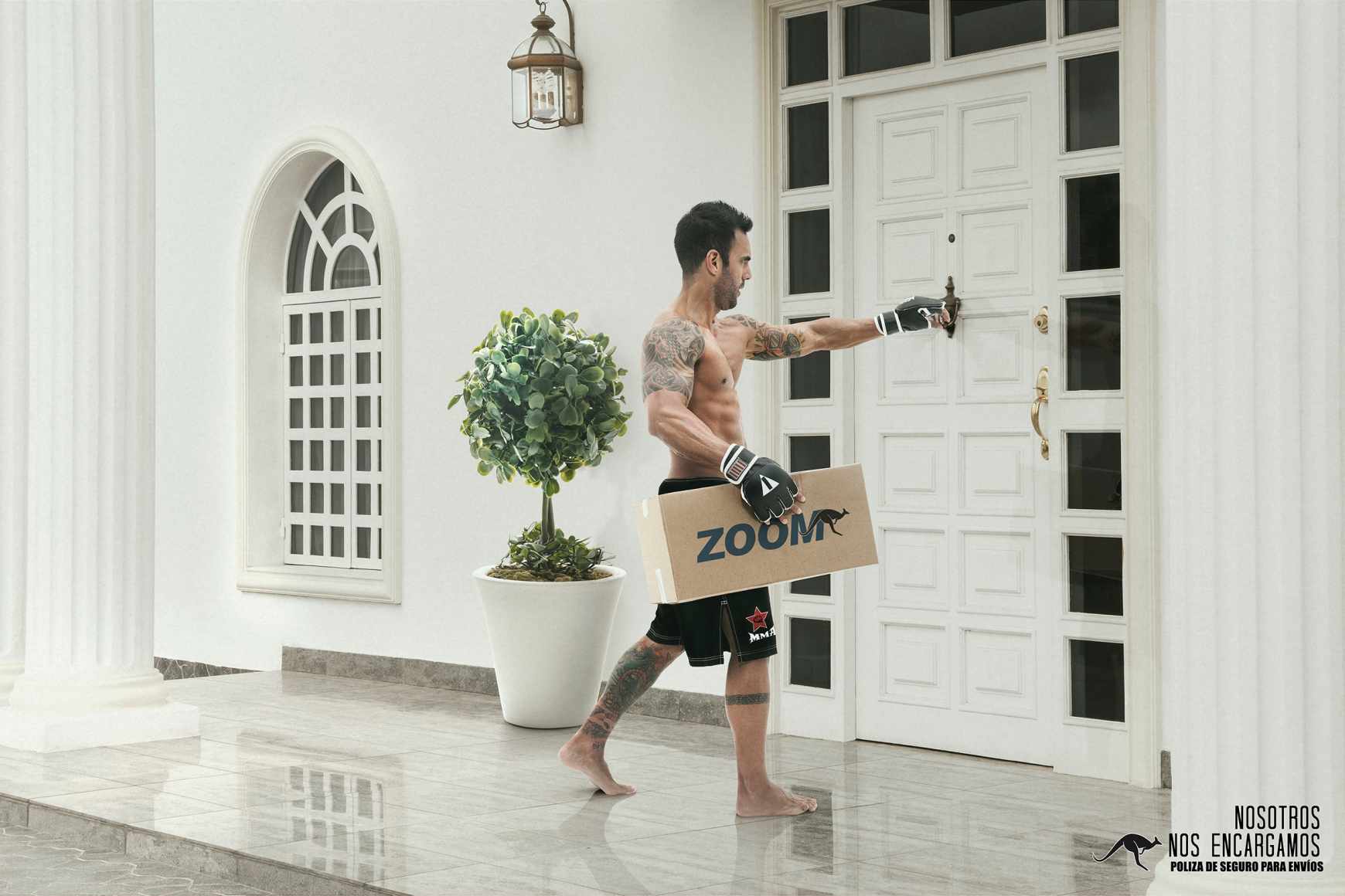 ZOOM 極速快遞平面廣告設(shè)計欣賞-拳擊手篇-上海廣告設(shè)計公司