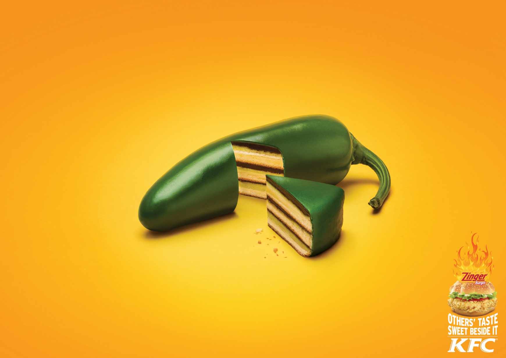 肯德基zinger漢堡平面廣告創(chuàng)意設(shè)計(jì)1