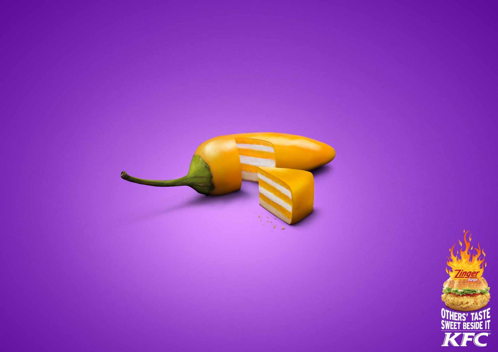 肯德基zinger漢堡平面廣告創(chuàng)意設(shè)計(jì)3