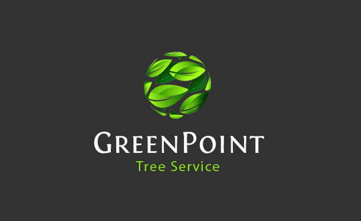 GreenPoint 綠點景觀綠化服務公司標志設計2-尚略廣告標志設計公司