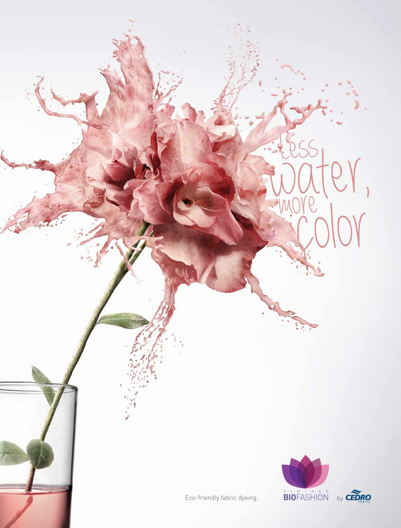 上海廣告設(shè)計(jì)公司分享-----Cedro Têxtil 紡織品環(huán)保印染染色廣告“花朵”篇 1