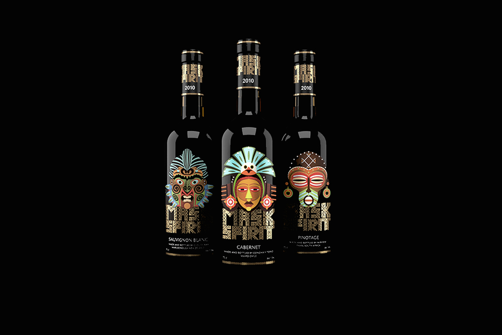 上海包裝設(shè)計公司——新西蘭Mask Spirit: 葡萄酒包裝設(shè)計1