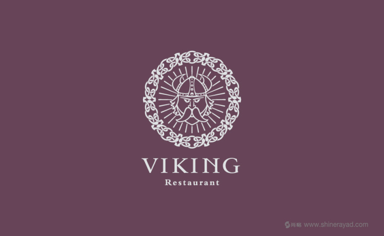 Viking餐廳餐飲大胡子師傅LOGO設(shè)計(jì)-上海餐飲LOGO設(shè)計(jì)公司3