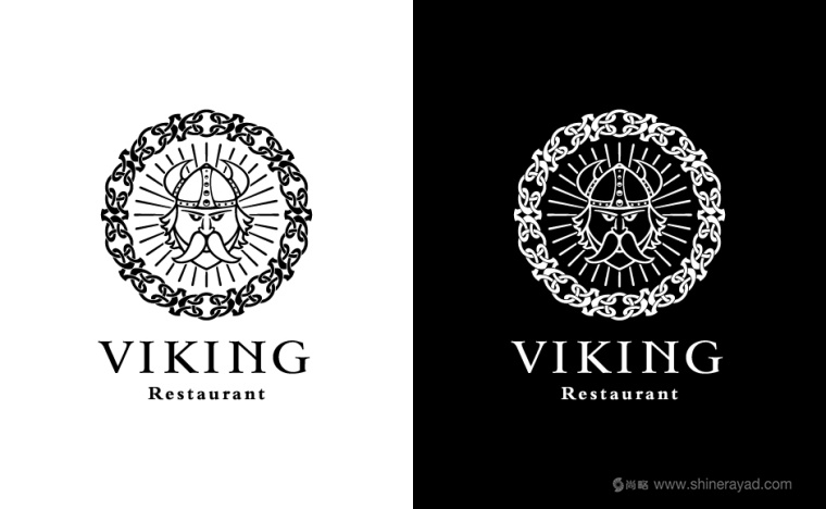 Viking餐廳餐飲大胡子師傅LOGO設(shè)計(jì)-上海餐飲LOGO設(shè)計(jì)公司4