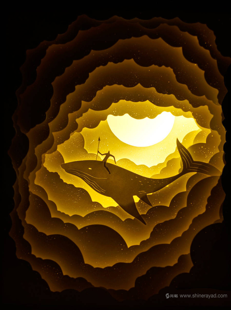 上海平面設(shè)計(jì)公司藝術(shù)修養(yǎng)：夢(mèng)幻上古世界剪紙疊加設(shè)計(jì)藝術(shù)插畫欣賞7