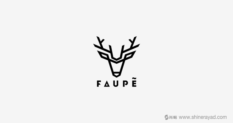 FAUPè 高級(jí)時(shí)尚女裝服飾山羊頭鹿頭標(biāo)志LOGO設(shè)計(jì)-上海標(biāo)志設(shè)計(jì)公司-2