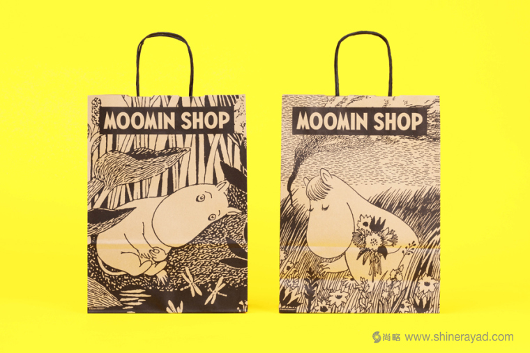 Moomin 姆敏一族卡通手繪漫畫風(fēng)格牛皮紙紙袋設(shè)計-上海平面設(shè)計公司-上海包裝設(shè)計公司1