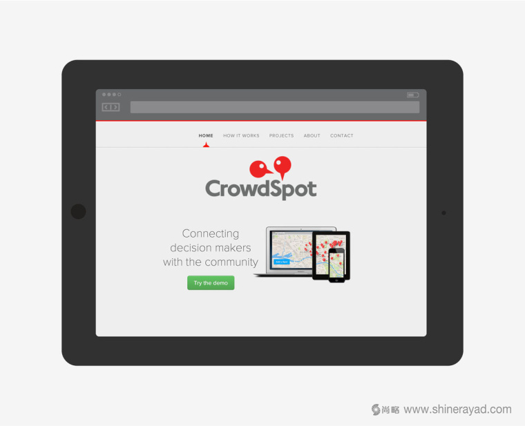 CrowdSpot 在線地圖信息點收集評論分享軟件工具LOGO設(shè)計-上海logo設(shè)計公司8