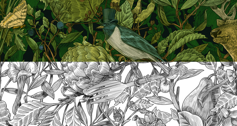 Botanique 餐廳餐飲品牌VI形象設(shè)計、餐廳植物鳥兒插畫設(shè)計-上海VI設(shè)計公司-上海品牌形象設(shè)計公司1