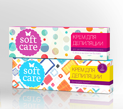 上海化妝品包裝設(shè)計(jì)公司尚略分享：Soft Care 女性脫毛膏產(chǎn)品包裝設(shè)計(jì)5