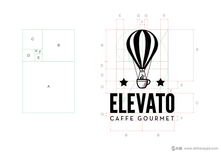 Elevato 咖啡連鎖店餐飲品牌形象設計-咖啡店LOGO設計5