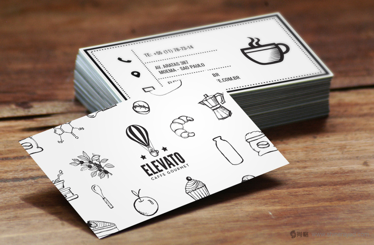 Elevato 咖啡連鎖店餐飲品牌形象設計-咖啡店VI設計-名片設計10