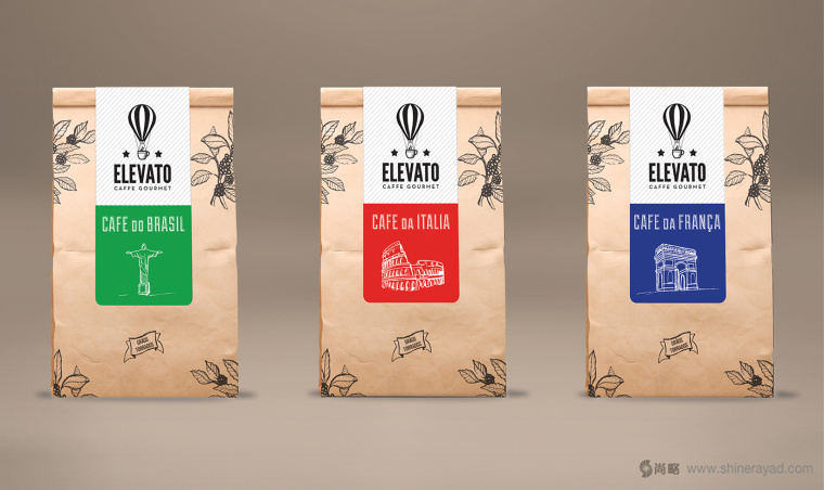 Elevato 咖啡連鎖店餐飲品牌形象設計-咖啡豆包裝設計-上海包裝設計公司22
