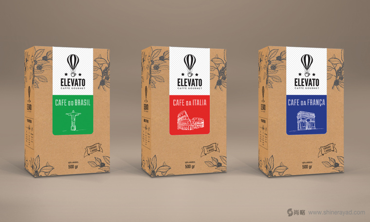 Elevato 咖啡連鎖店餐飲品牌形象設計-咖啡豆包裝設計24