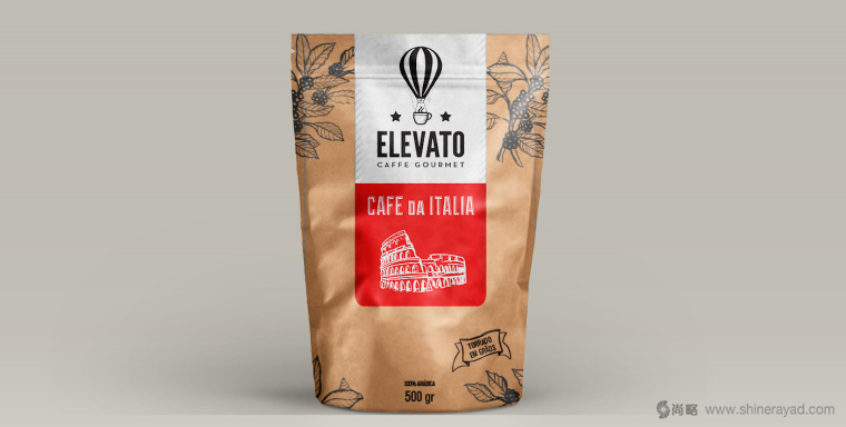 Elevato 咖啡連鎖店餐飲品牌形象設計-咖啡豆包裝設計26