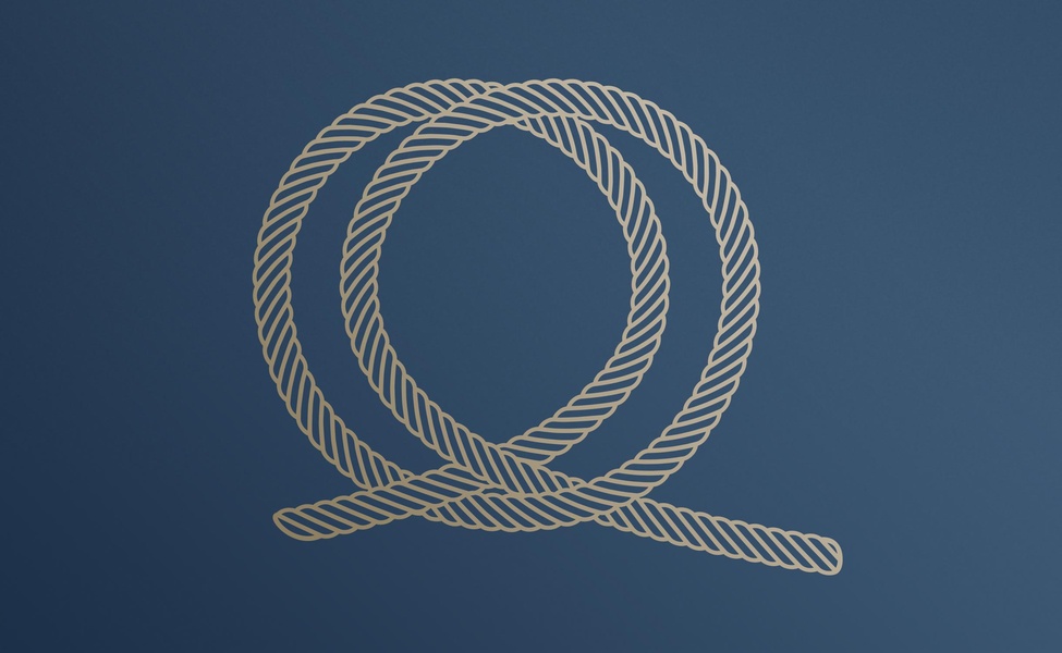 QuayStreet金融資產(chǎn)管理公司繩索雙Q字母logo設(shè)計-上海LOGO設(shè)計公司