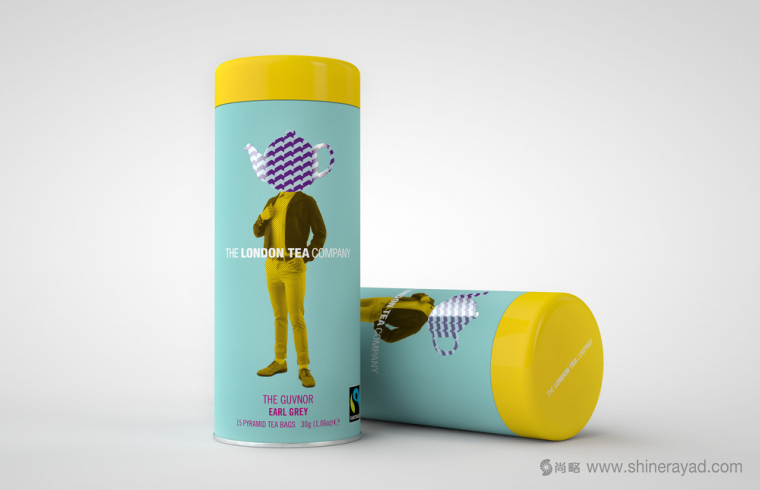 上海包裝設(shè)計公司分享：倫敦茶葉公司茶葉時尚圓筒禮盒包裝設(shè)計欣賞9