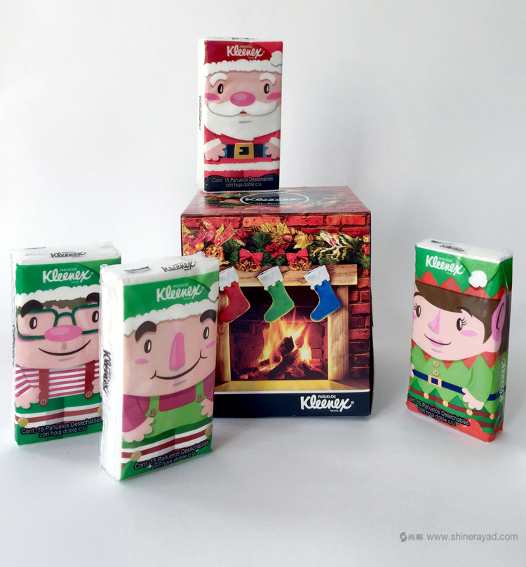 KLEENEX 圣誕節(jié)風(fēng)格餐巾紙包裝設(shè)計(jì)-上海包裝設(shè)計(jì)公司2
