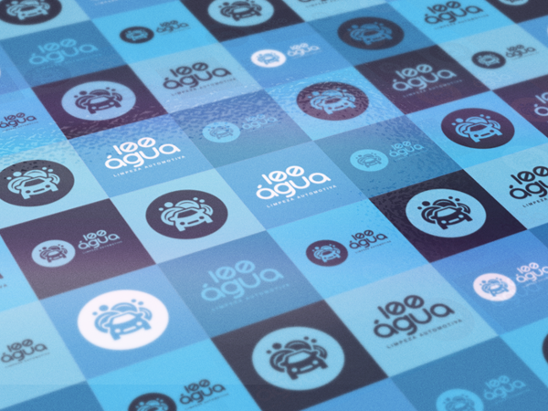 100água 汽車清洗養(yǎng)護(hù)品公司品牌logo設(shè)計(jì)VI設(shè)計(jì)-尚略廣告上海品牌設(shè)計(jì)公司-背景拼圖設(shè)計(jì)