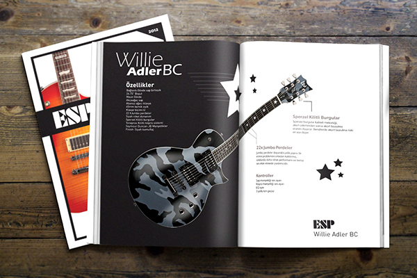 ESP吉他品牌畫冊設(shè)計欣賞－上海畫冊設(shè)計公司分享2－內(nèi)頁設(shè)計