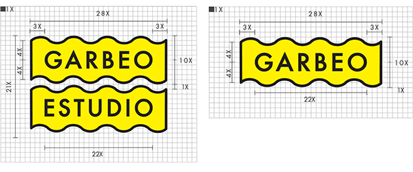尚略上海品牌策劃公司分享Garbeo兒童服飾品牌設(shè)計(jì)－標(biāo)志網(wǎng)格線設(shè)計(jì)