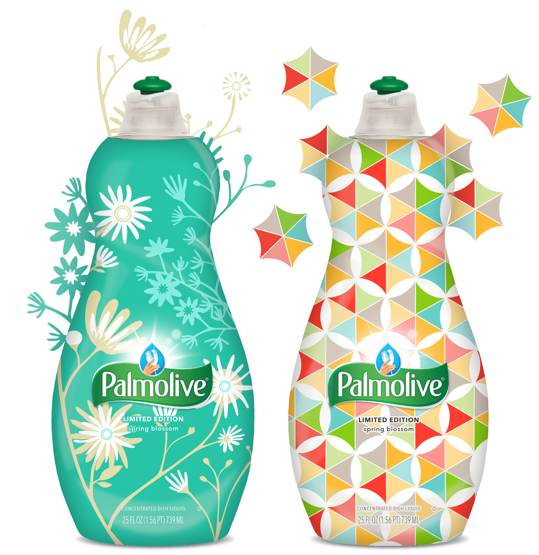 上海包裝設(shè)計公司尚略廣告：高露潔棕欖Palmolive春夏秋冬清潔劑包裝設(shè)計-春夏包裝設(shè)計