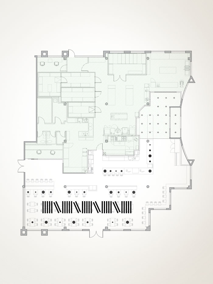 Nourcy 餐廳品牌形象設計空間SI設計2-店鋪平面布局圖設計 Nourcy 餐廳品牌形象設計空間SI設計2-店鋪平面布局圖設計
