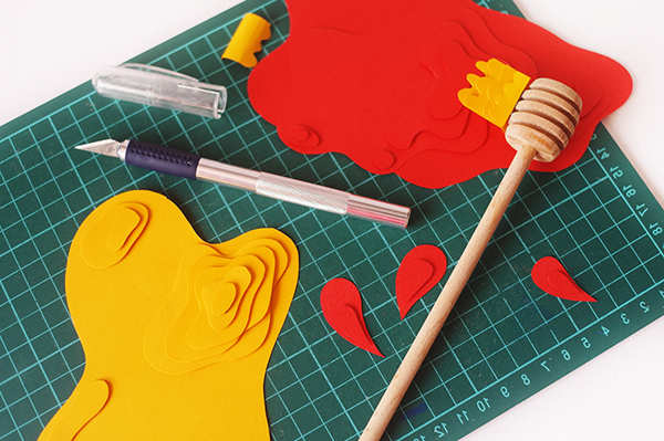 Paper honey 天然蜂蜜包裝設(shè)計(jì)海報(bào)設(shè)計(jì)1