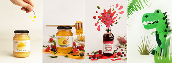 Paper honey 天然蜂蜜包裝設(shè)計(jì)海報(bào)設(shè)計(jì)3