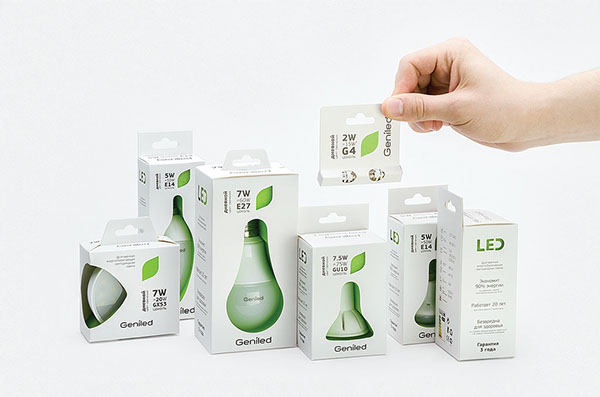 Geniled LED燈泡環(huán)保包裝設(shè)計(jì)-產(chǎn)品全家福-上海包裝設(shè)計(jì)公司包裝佳作2-