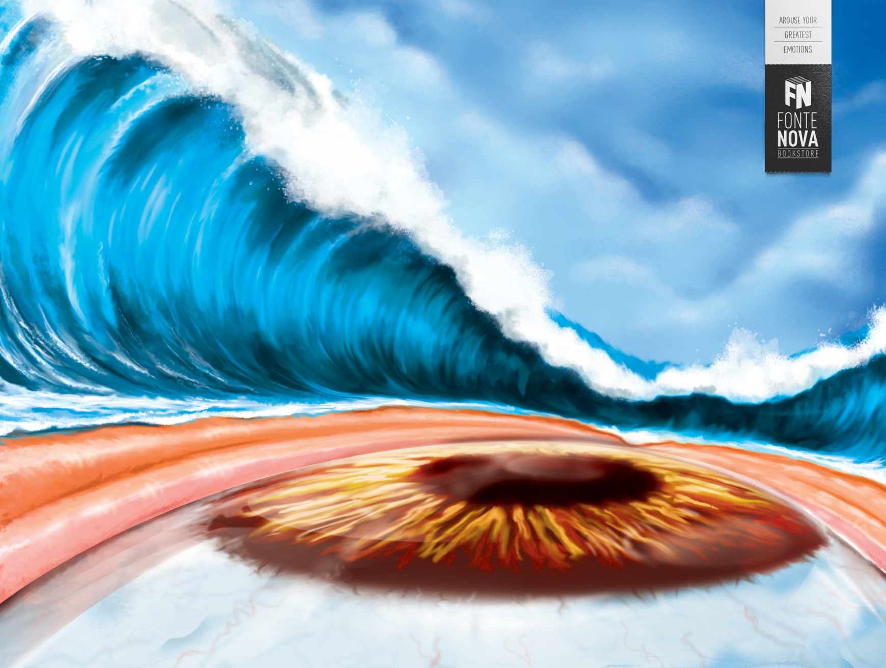 上海廣告設計公司創(chuàng)意廣告欣賞：Fonte Nova書店眼球篇創(chuàng)意平面廣告設計1