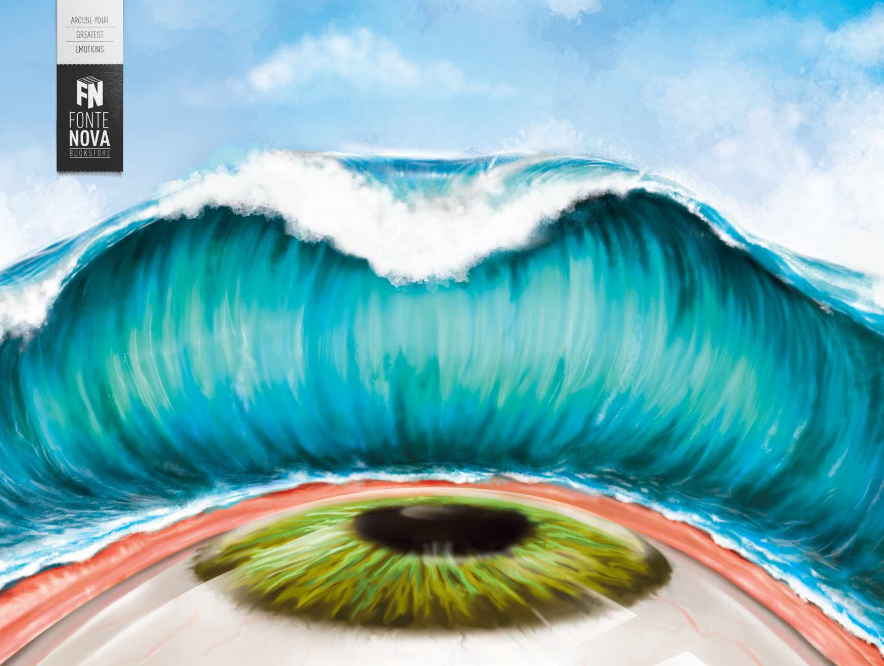 上海廣告設計公司創(chuàng)意廣告欣賞：Fonte Nova書店眼球篇創(chuàng)意平面廣告設計2