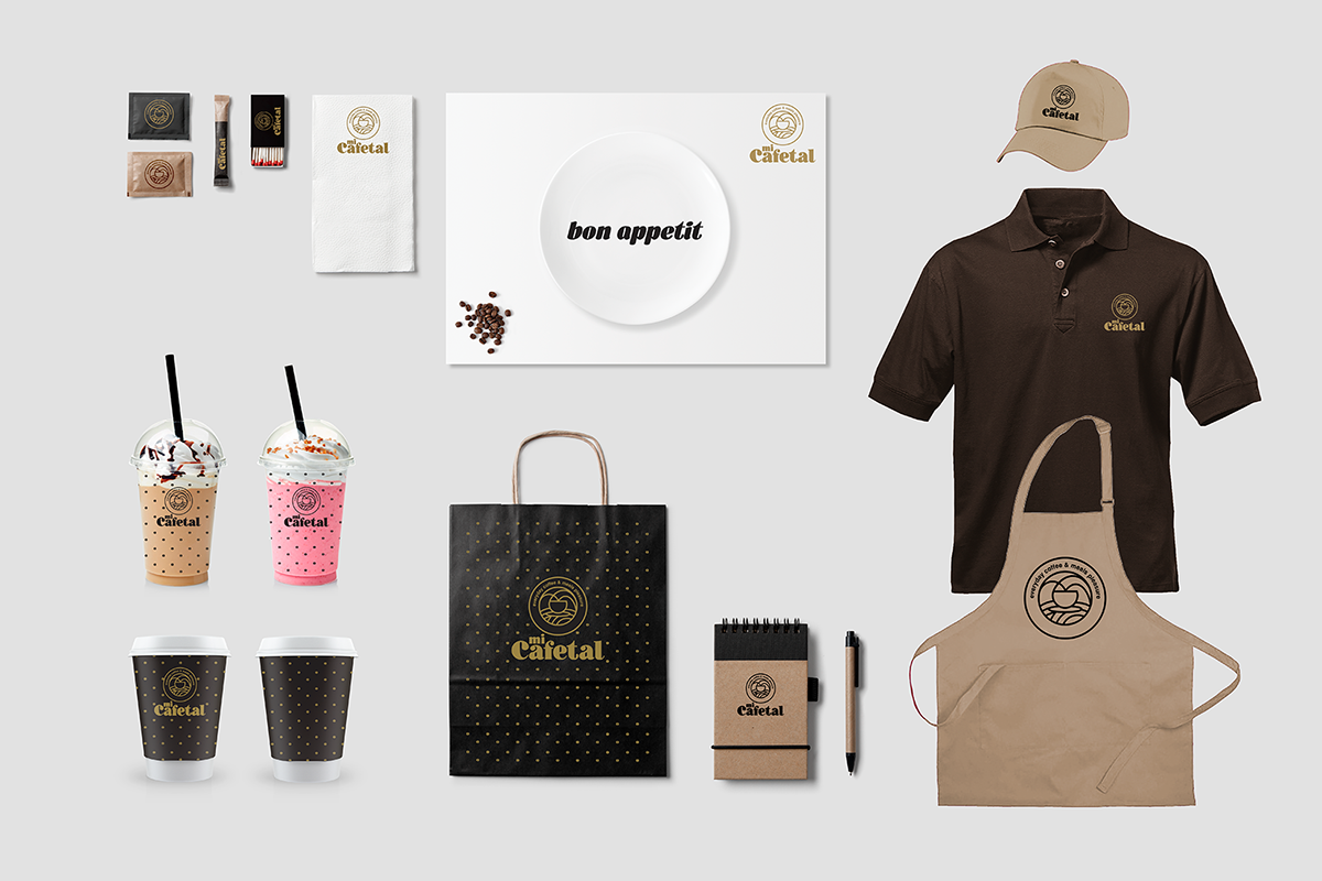 Mi Cafetal 咖啡連鎖店品牌標(biāo)志設(shè)計VI視覺形象設(shè)計-上海VI設(shè)計公司4