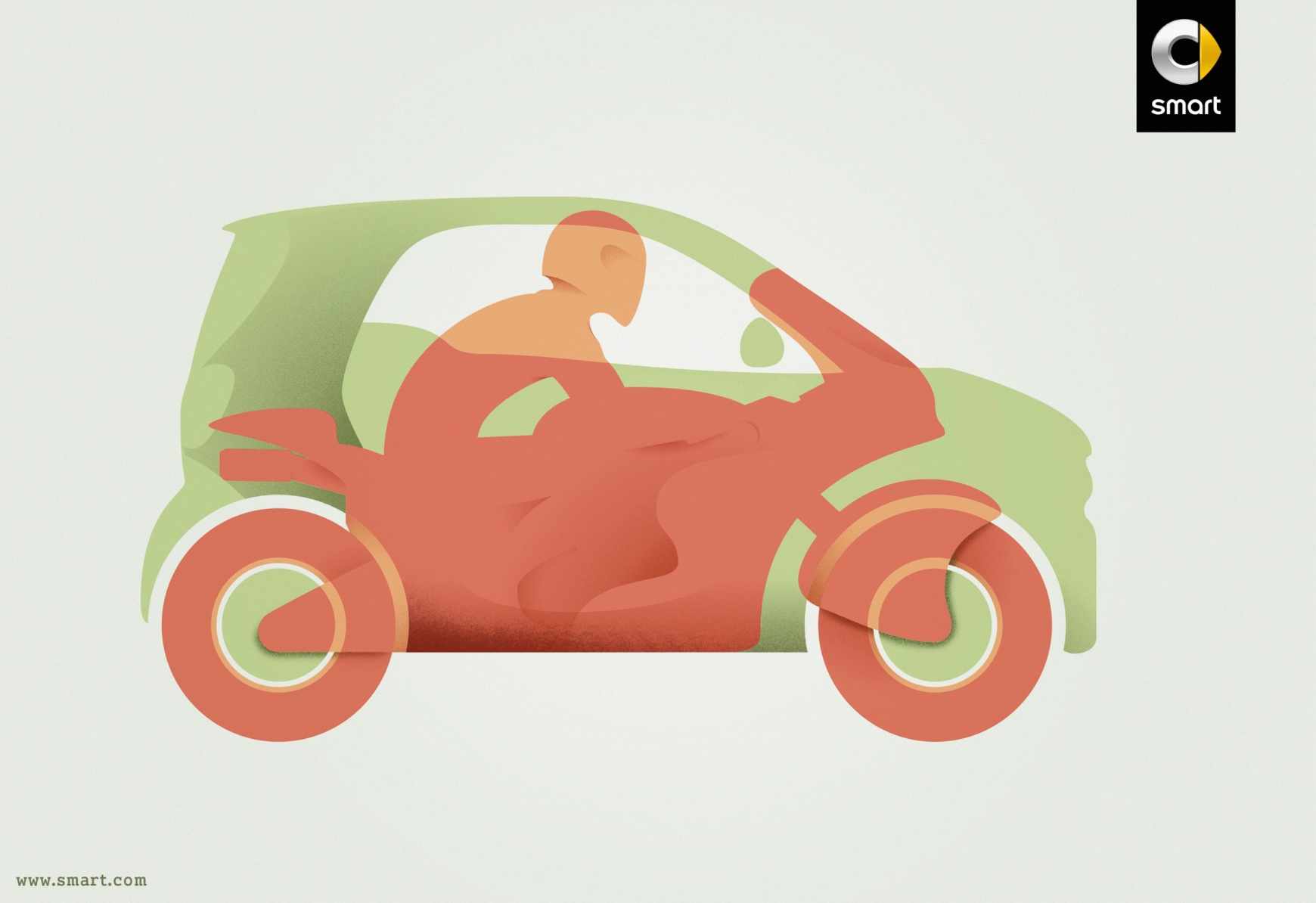 Smart 汽車摩托車篇平面創(chuàng)意廣告設(shè)計(jì)-上海廣告策劃設(shè)計(jì)公司廣告鑒賞2 Smart 汽車摩托車篇平面創(chuàng)意廣告設(shè)計(jì)-上海廣告策劃設(shè)計(jì)公司廣告鑒賞2