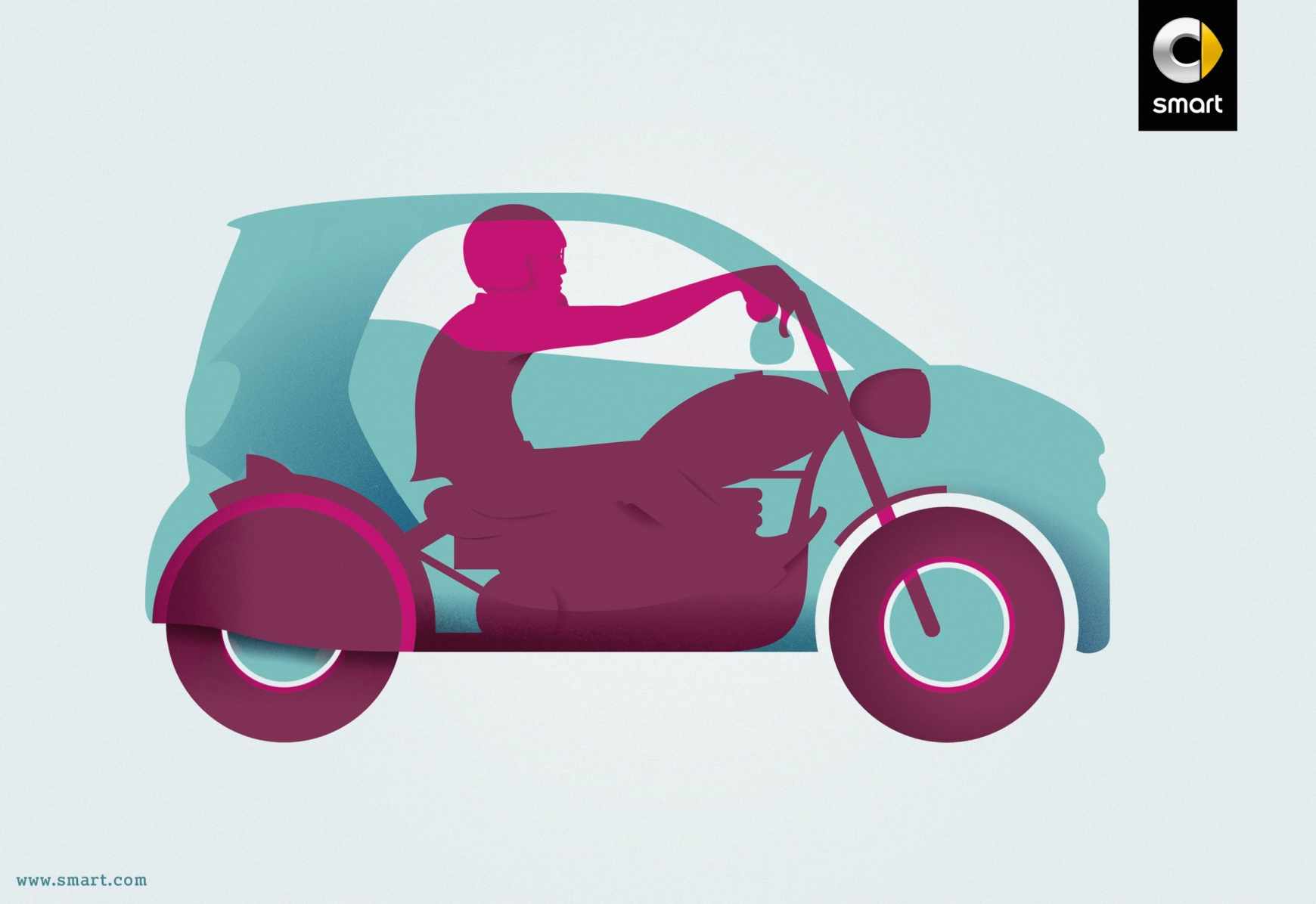 Smart 汽車摩托車篇平面創(chuàng)意廣告設(shè)計(jì)-上海廣告策劃設(shè)計(jì)公司廣告鑒賞3 Smart 汽車摩托車篇平面創(chuàng)意廣告設(shè)計(jì)-上海廣告策劃設(shè)計(jì)公司廣告鑒賞3