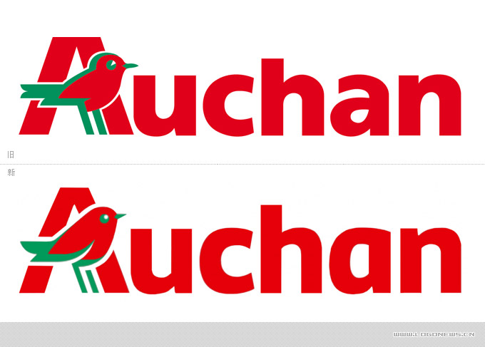 4.法國auchan歐尚超市集團標志更新設(shè)計-新舊logo對比 4.法國auchan歐尚超市集團標志更新設(shè)計-新舊logo對比