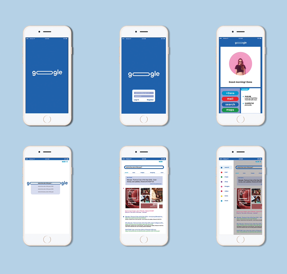 Google谷歌品牌VI形象再設計5-手機界面設計
