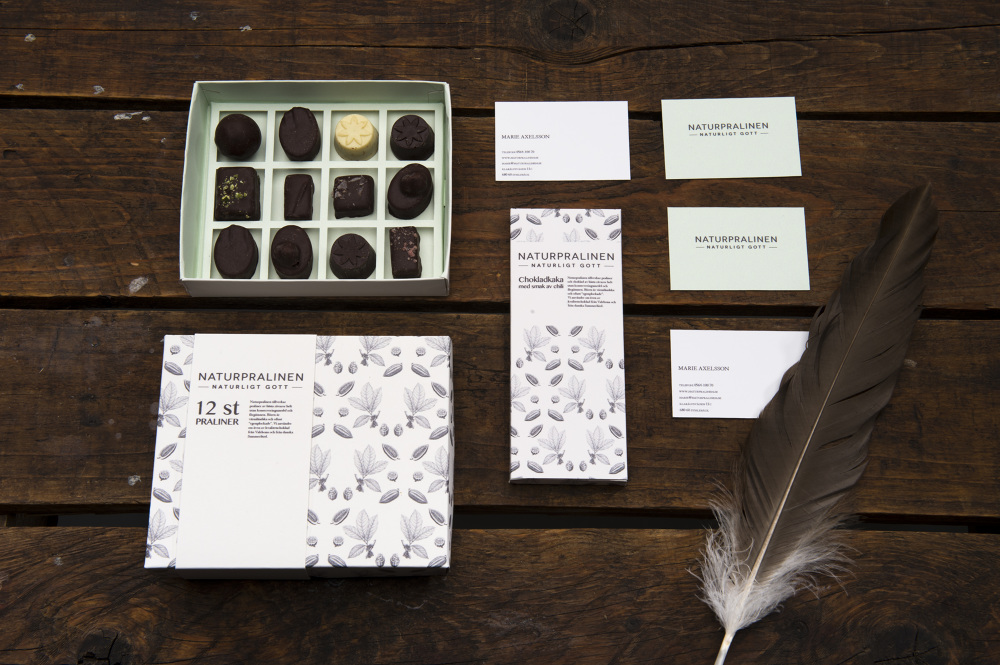 Naturpralinen 手工巧克力糖果手繪包裝設(shè)計VI設(shè)計1 Naturpralinen 手工巧克力糖果手繪包裝設(shè)計VI設(shè)計1
