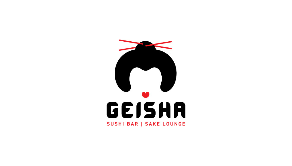 Geisha 藝伎壽司店餐飲logo設(shè)計(jì)-上海餐飲VI設(shè)計(jì)公司1-白底logo