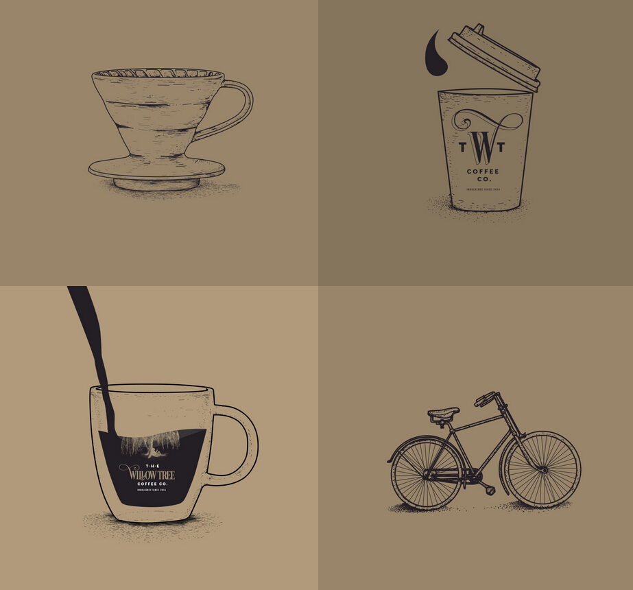 巴西Willow Tree 咖啡公司咖啡店連鎖店品牌VI形象設(shè)計6-輔助插圖設(shè)計 巴西Willow Tree 咖啡公司咖啡店連鎖店品牌VI形象設(shè)計6-輔助插圖設(shè)計