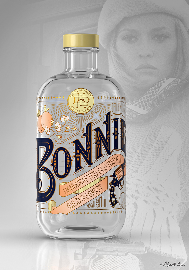BONNIE & CLYDE Gin 杜松子白酒包裝設(shè)計-國外包裝設(shè)計欣賞2 BONNIE & CLYDE Gin 杜松子白酒包裝設(shè)計-國外包裝設(shè)計欣賞2