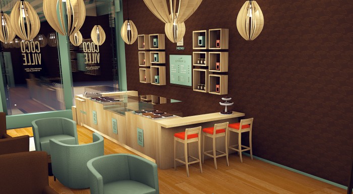 cocoville 冰淇淋巧克力 咖啡餐飲店品牌VI設計SI設計13
