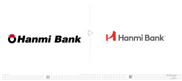美國(guó)韓美銀行（Hanmi Bank）新logo設(shè)計(jì)-新舊logo對(duì)比