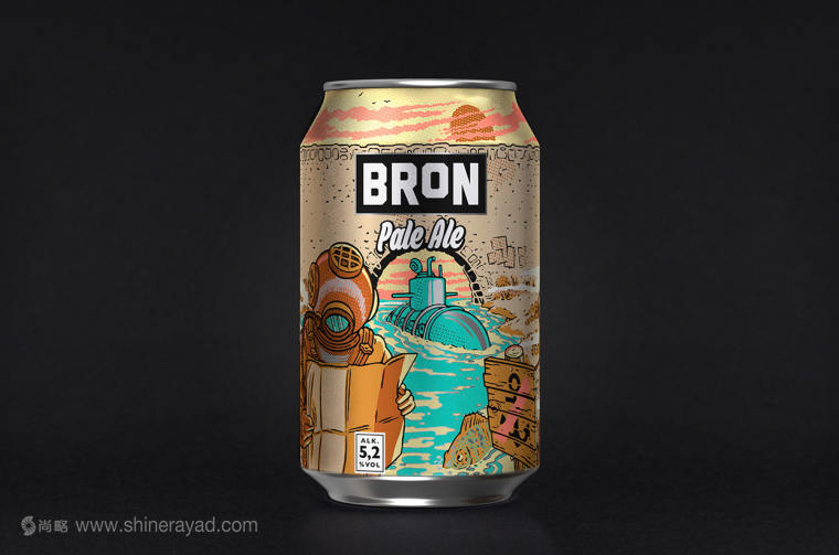 Bron 兄弟啤酒易拉潛水罐插畫包裝設(shè)計(jì)-上海包裝設(shè)計(jì)公司包裝設(shè)計(jì)欣賞1