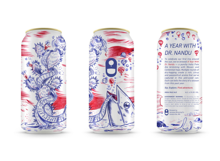 A Year With Dr. Nandu 鋁罐啤酒手繪涂鴉包裝設(shè)計(jì)7 A Year With Dr. Nandu 鋁罐啤酒手繪涂鴉包裝設(shè)計(jì)7