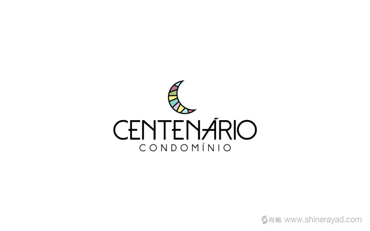 Centenário公寓地產(chǎn)月牙圖形標(biāo)志設(shè)計字體設(shè)計-上海標(biāo)志設(shè)計公司1